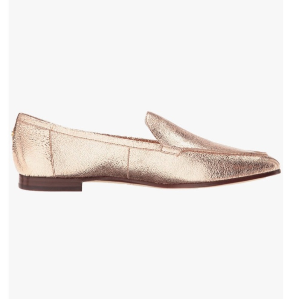 Kate Spade New York Womens Carima Rose Gold Crackle Metallic Nappa 6 New Loafers - Picture 7 of 7
